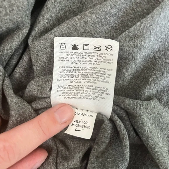 🔥 Nike Pro Hyperwarm Dri-FIT Cinch Neck Top – Size L Gray Long Sleeve ✔️ - Picture 8 of 10